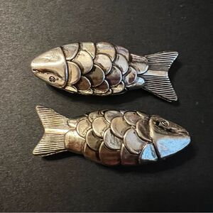 Jewelry Making Supplies Silver Fish Metal set of 2 NWOT